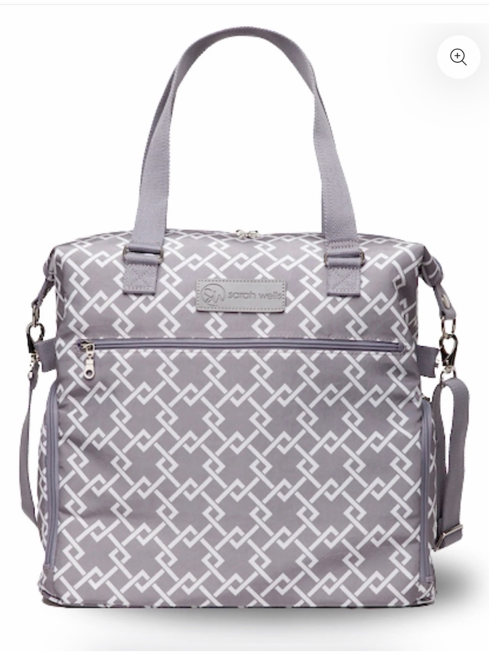 Sarah Wells Lizzy Gray Breast Pump Tote Bag Insulated Crossbody